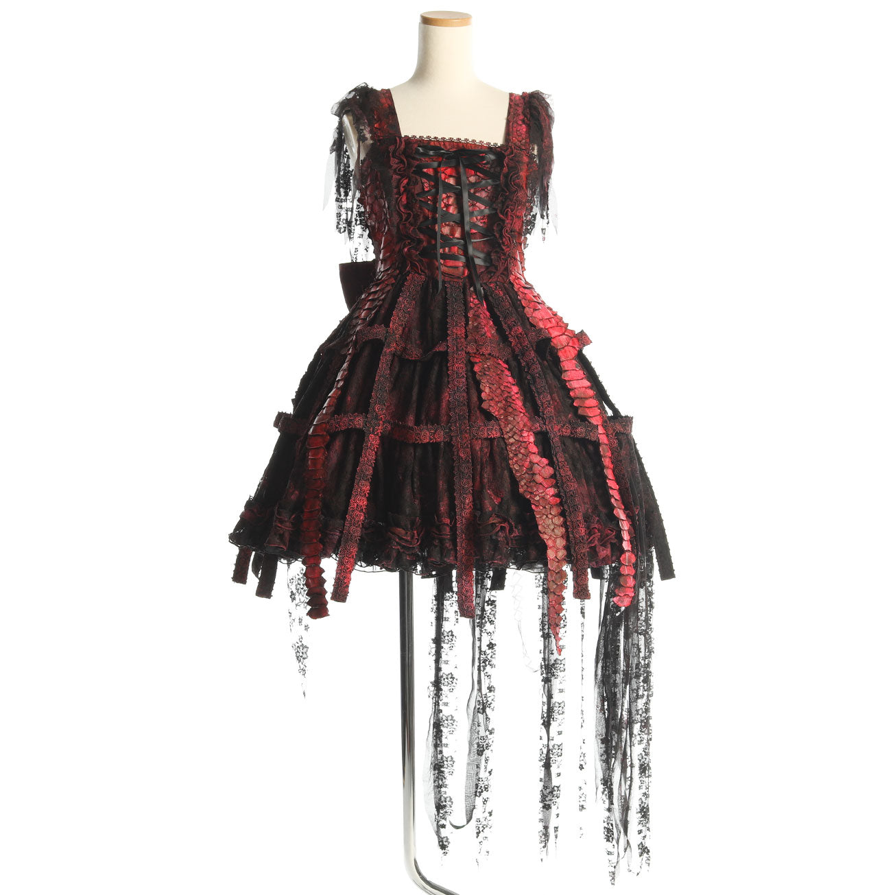 Red Dragon Bird Cage Dress
