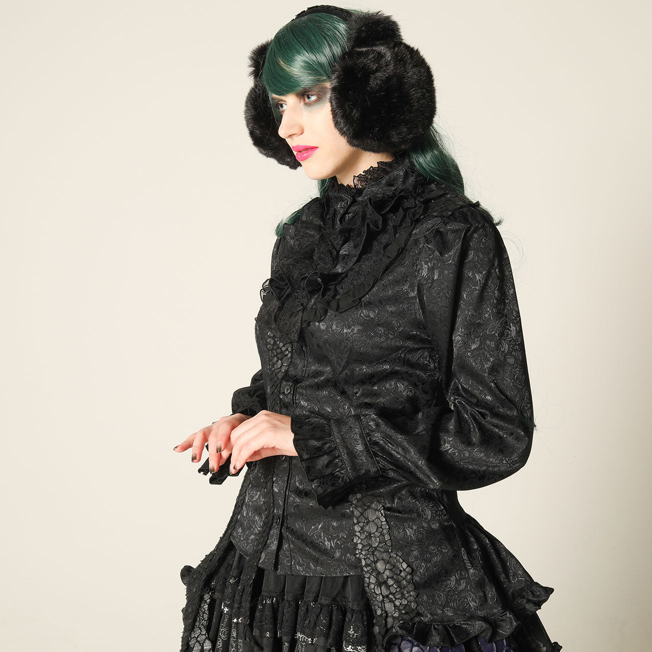 Black Rose Dragon Scale Blouse