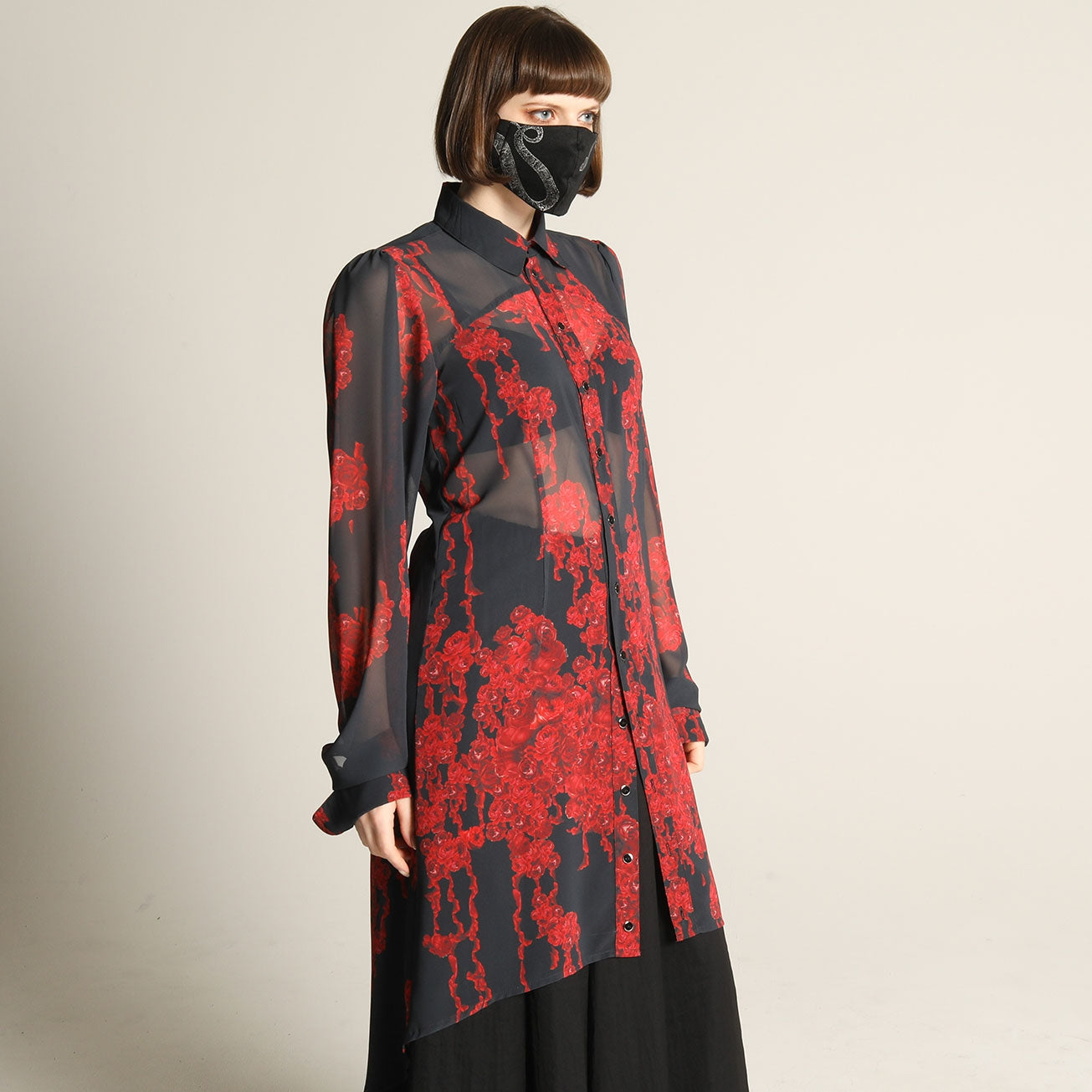 Bloody Rose Long Dress Blouse