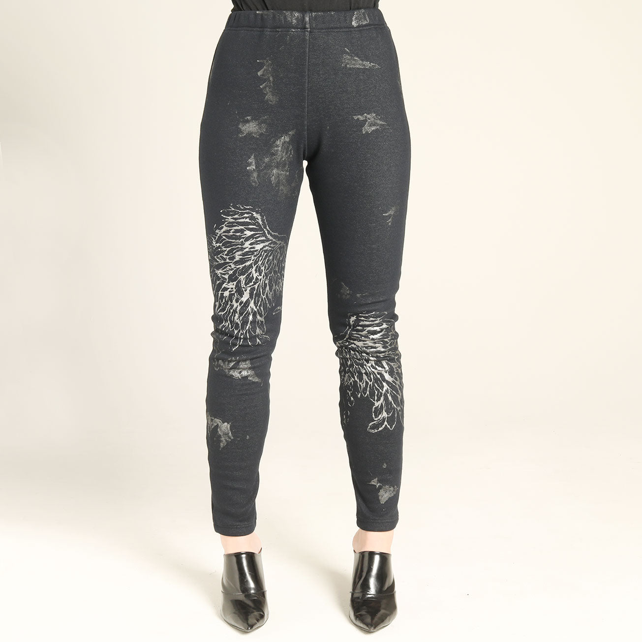 Angel Wing Warm Denim Leggings