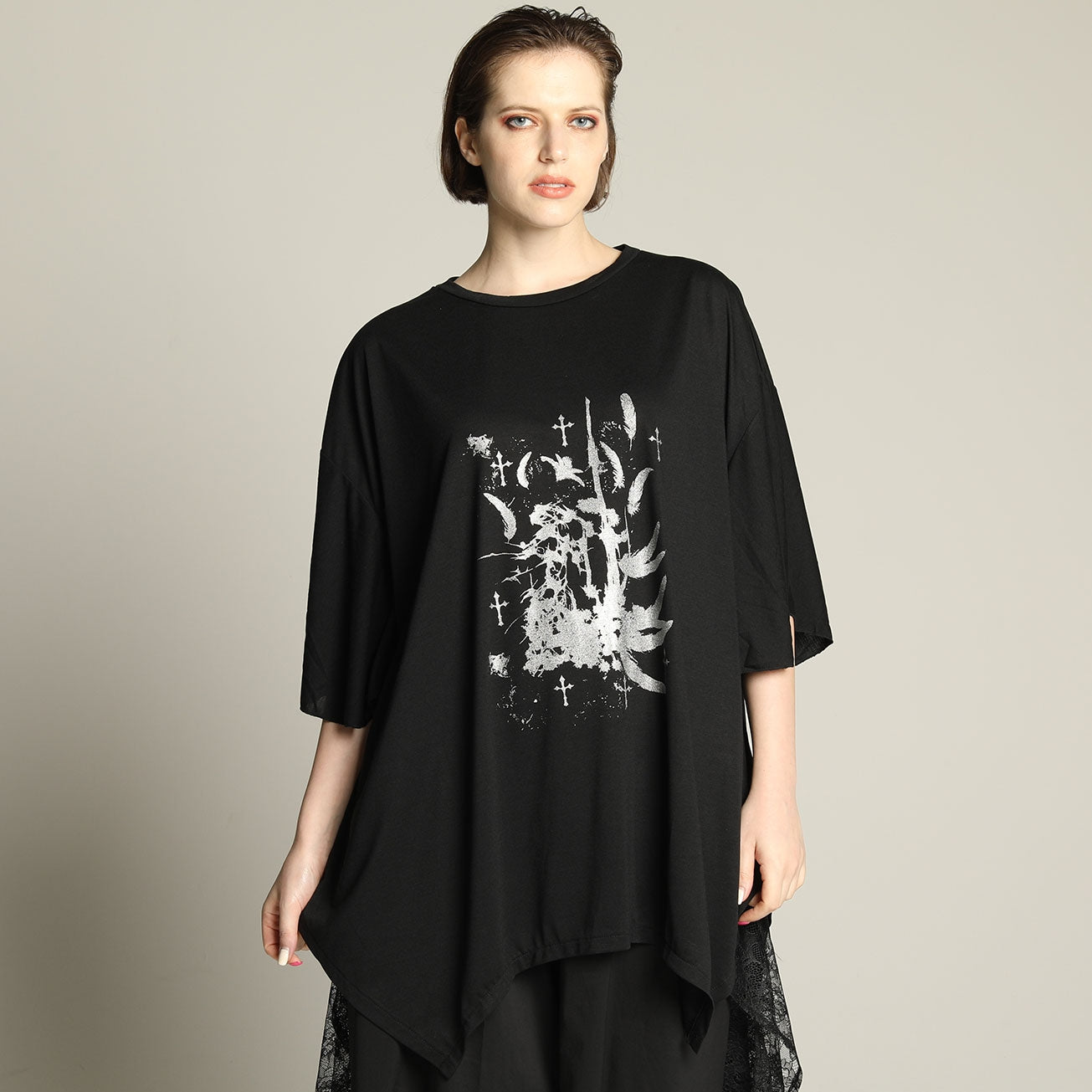Bustle Train Lace Wide Pants