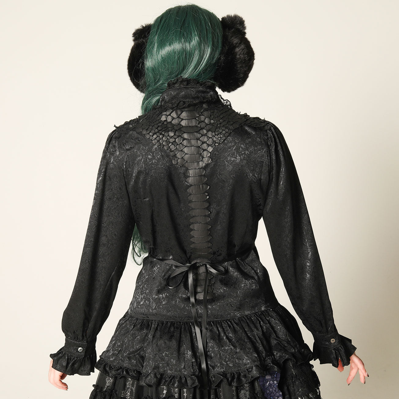 Black Rose Dragon Scale Blouse