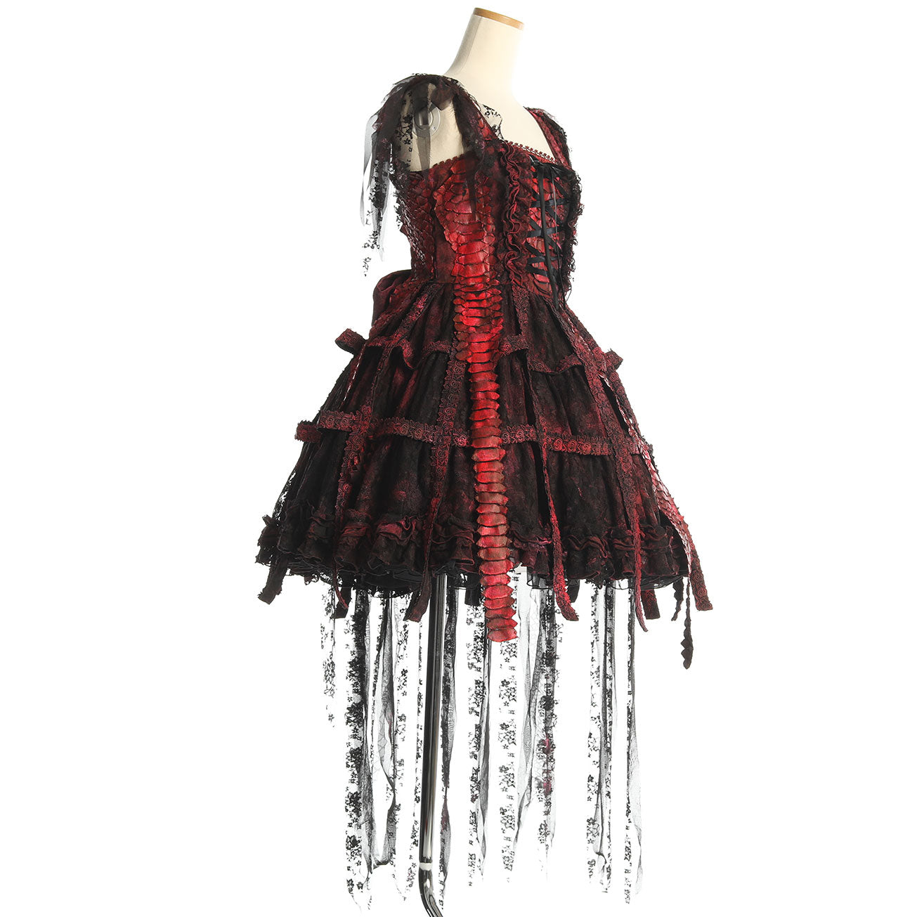 Red Dragon Bird Cage Dress