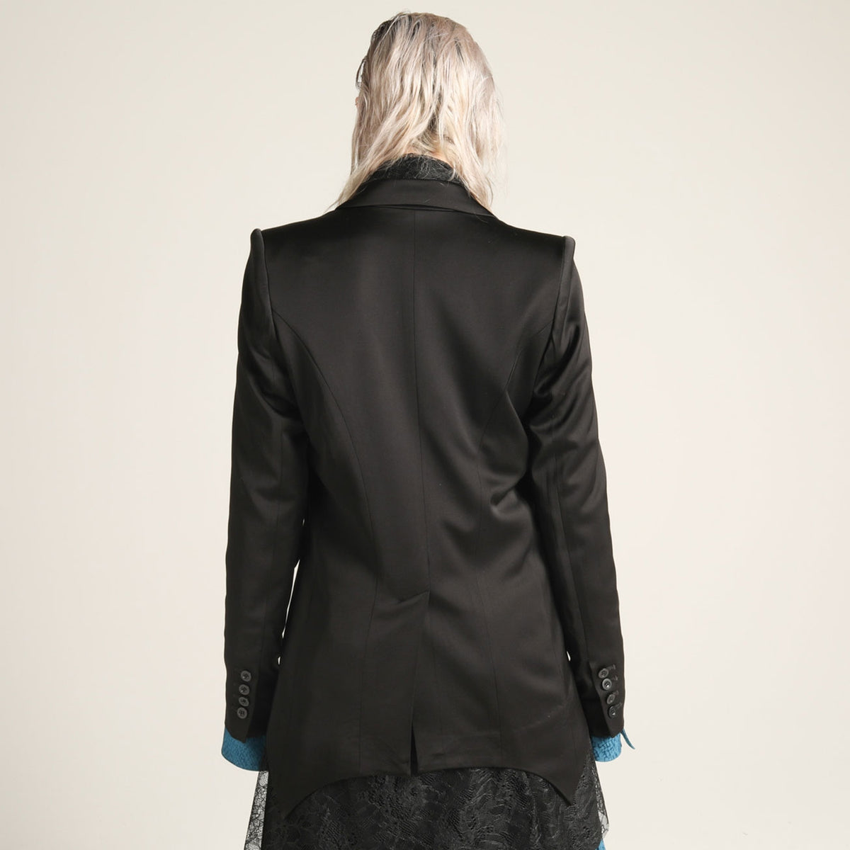 Glossy Material Tailored Jacket
