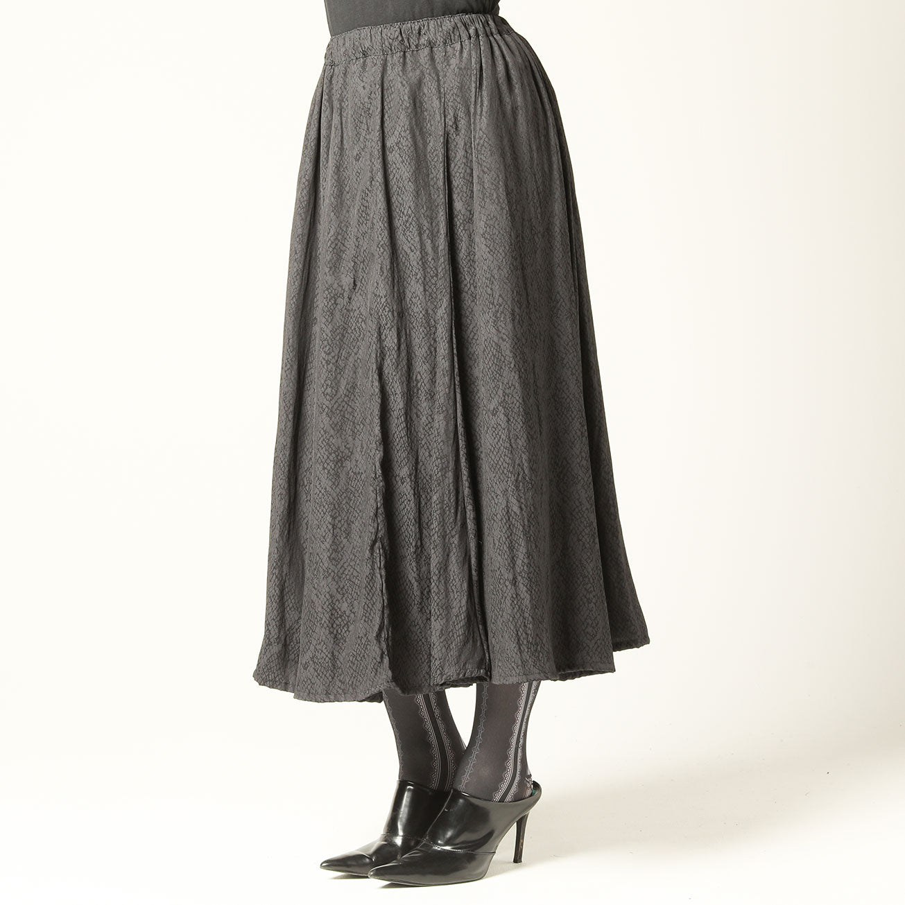 Snake JACQUARD FLARED SKIRT