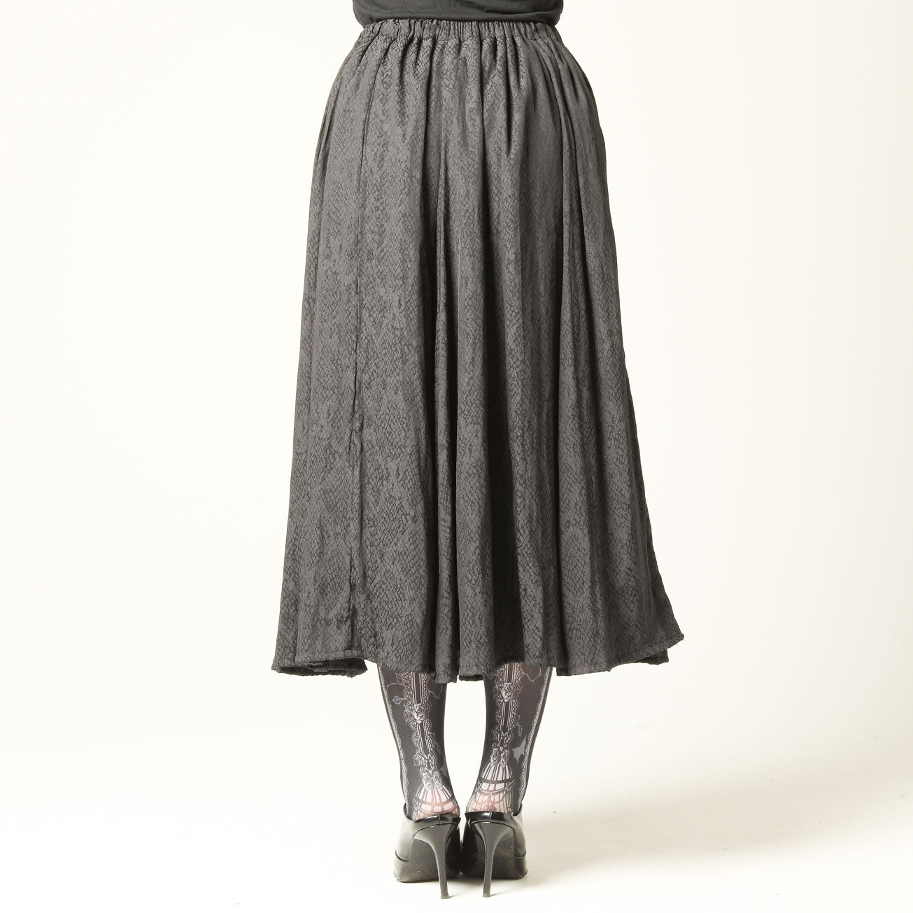Snake JACQUARD FLARED SKIRT
