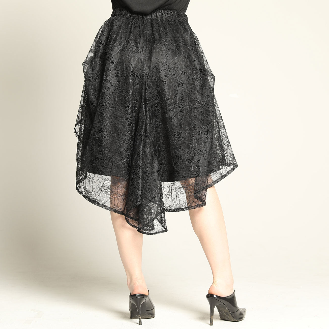 Bustle Train Lace Wide Pants