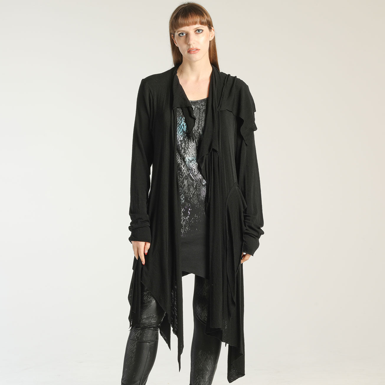 Asymmetric Wool Cardigan