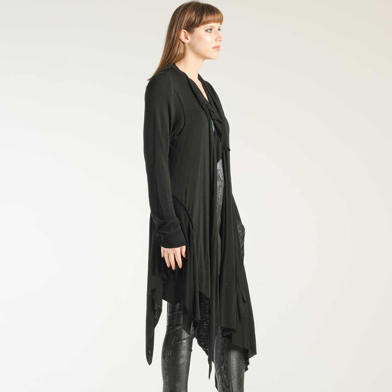 Asymmetric Wool Cardigan
