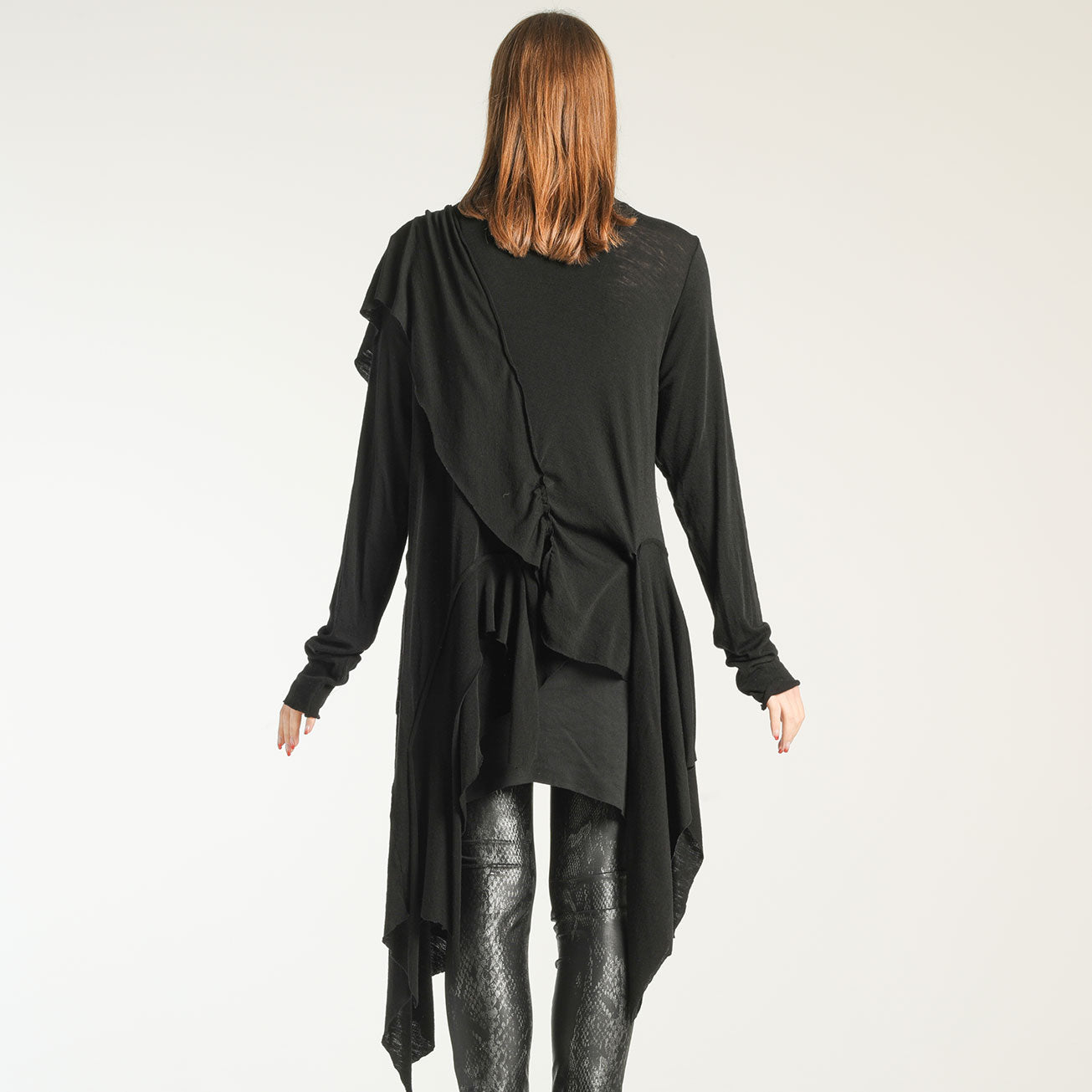 Asymmetric Wool Cardigan