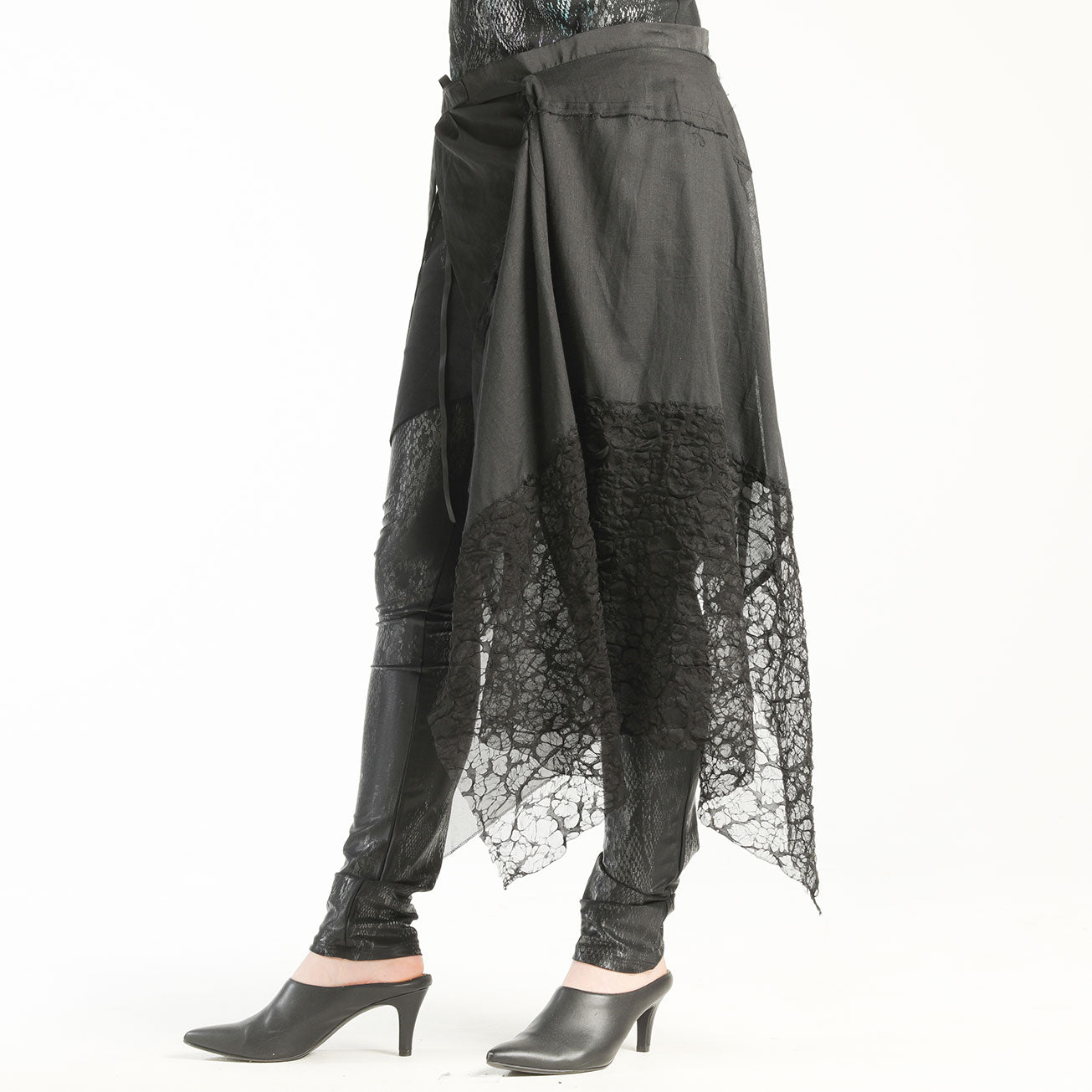 Gothic Damage Wrap Skirt