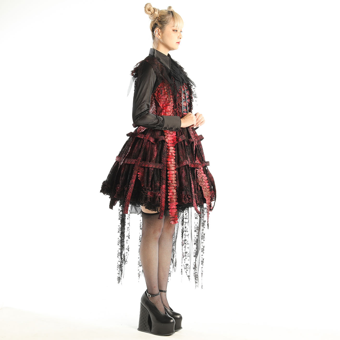 Red Dragon Bird Cage Dress