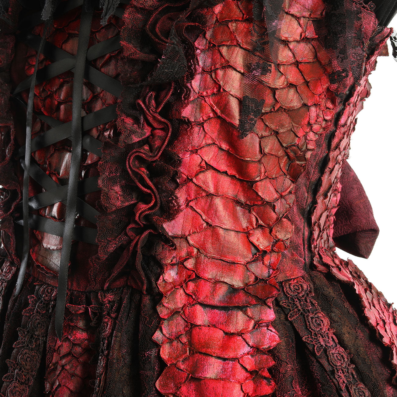 Red Dragon Bird Cage Dress