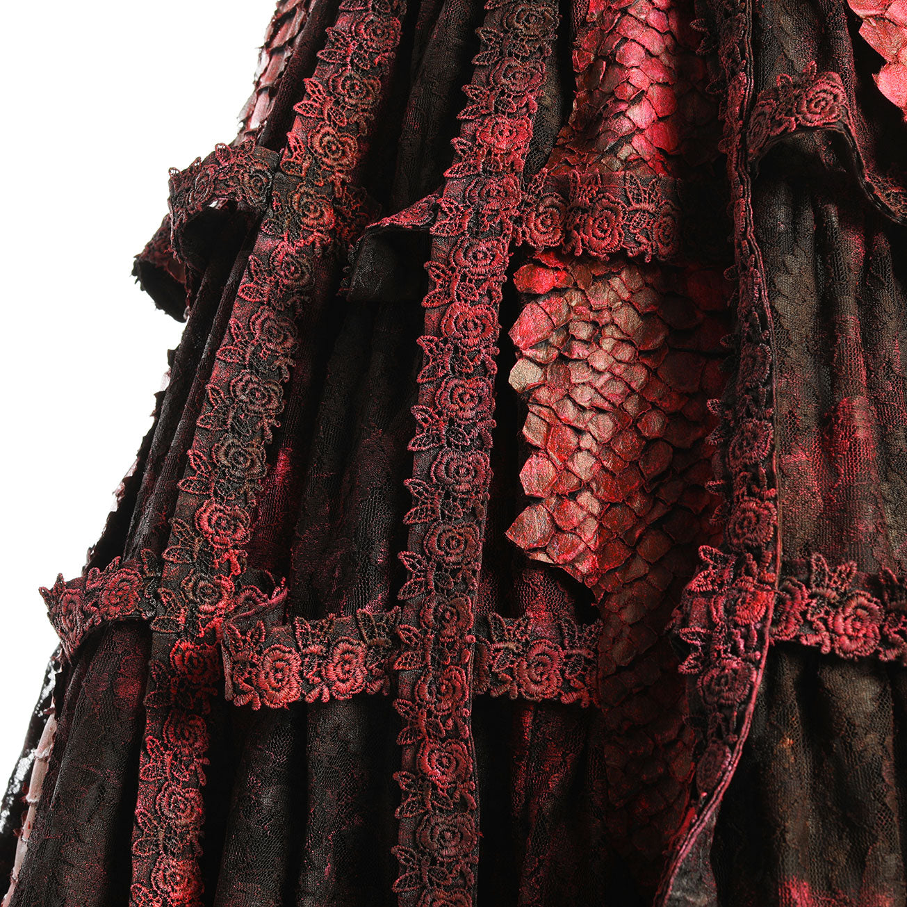 Red Dragon Bird Cage Dress