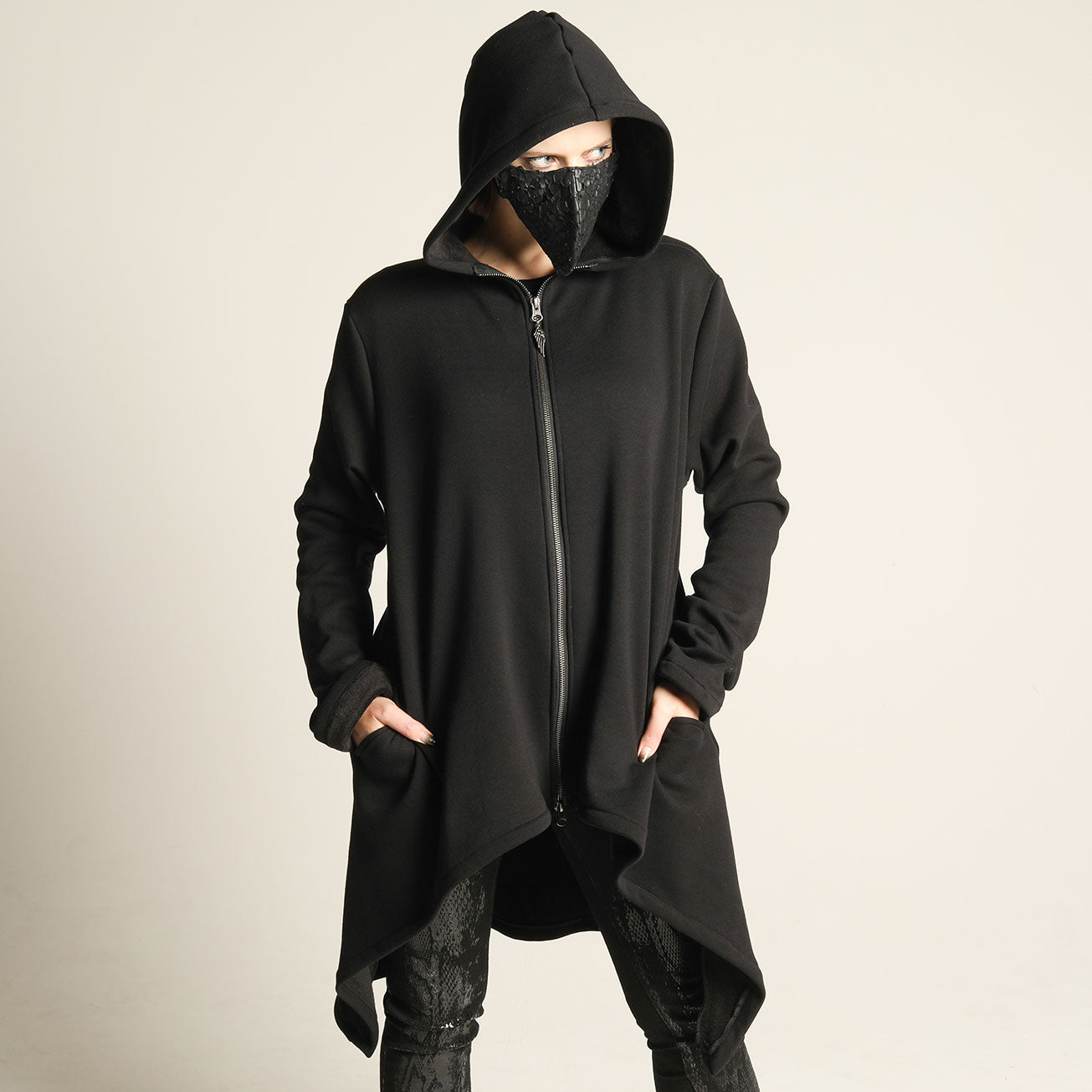 Swallow Tail Drape Hoodie