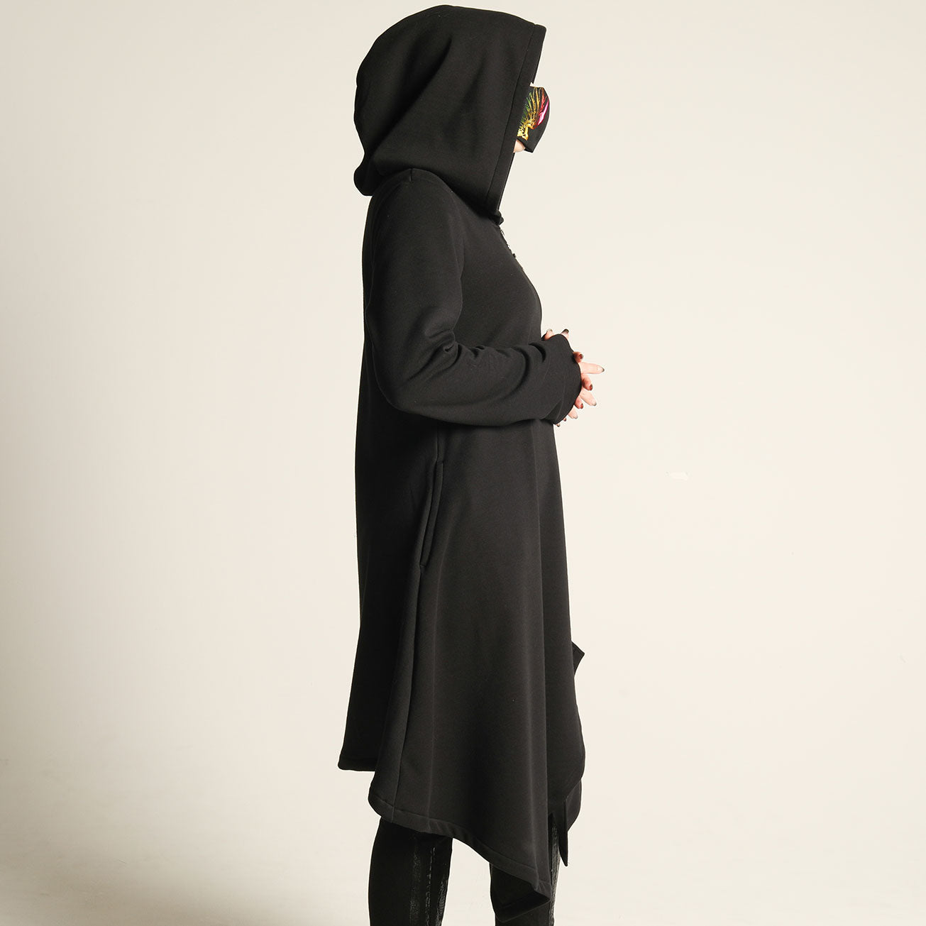 Asymmetric Long Hoodie / M