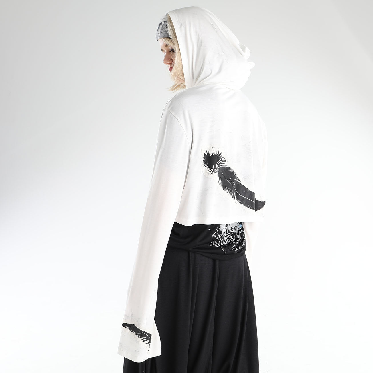 Angel's Feather short hoodie