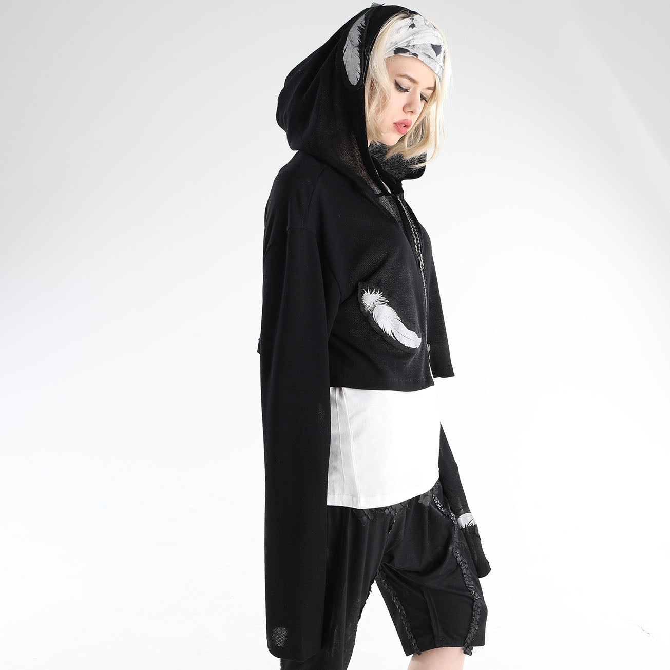 Angel's Feather Short Hoodie