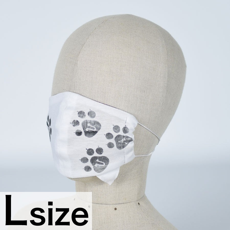Cat footprint cat ear mask Wear / L