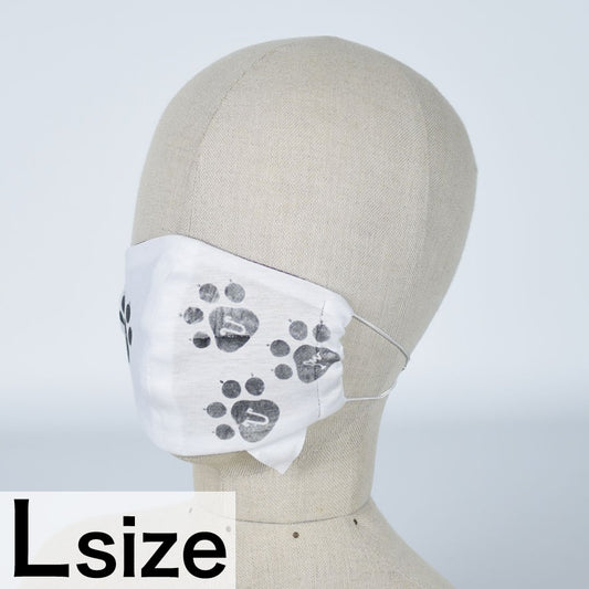 Cat footprint cat ear mask Wear / L