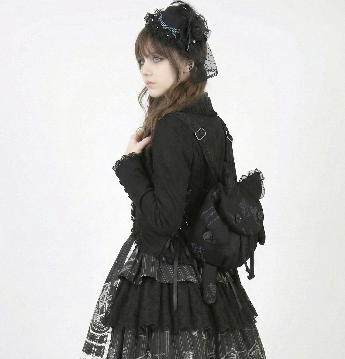Lovely CAT Frill Backpack / BK – h.NAOTO WEBSHOP Lovely CAT Frill Backpack / BK – h.NAOTO WEBSHOP