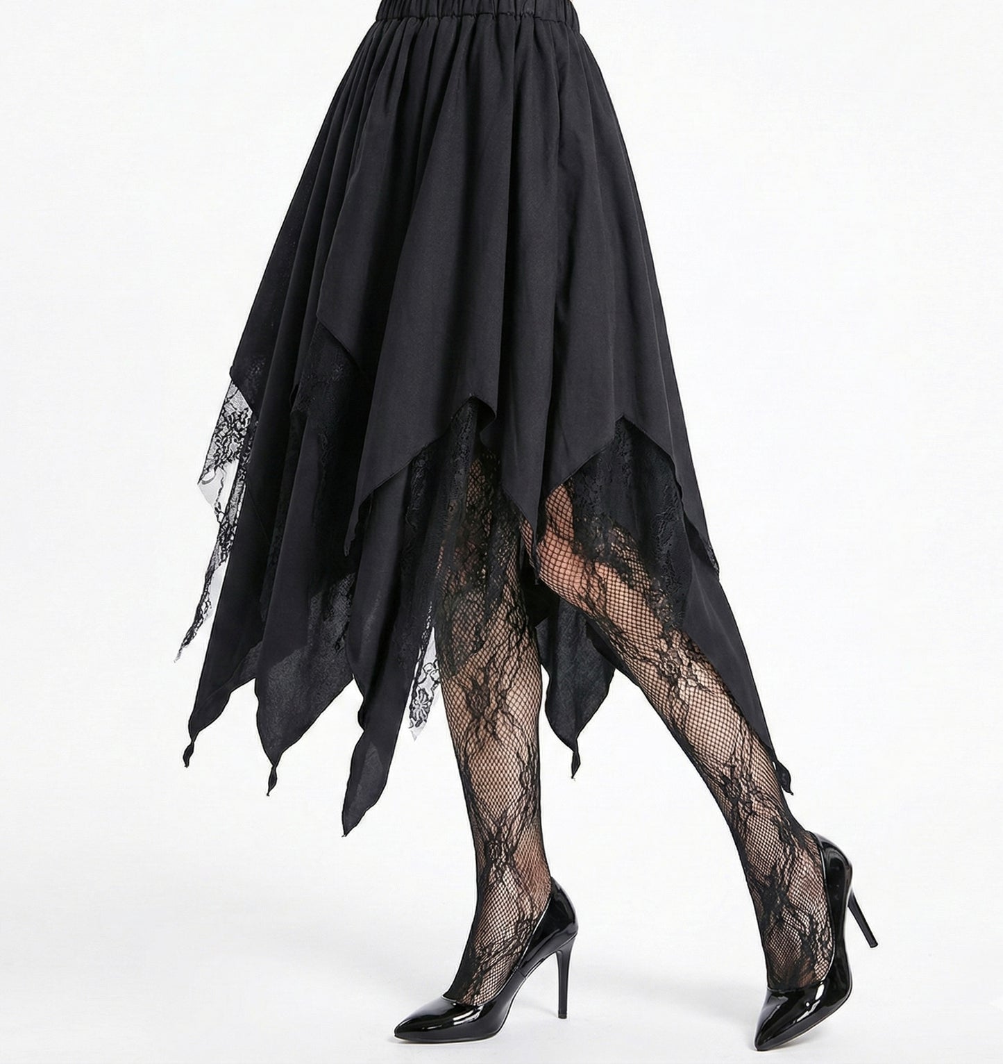 ampire Triple-Layered Damage Lace Skirt