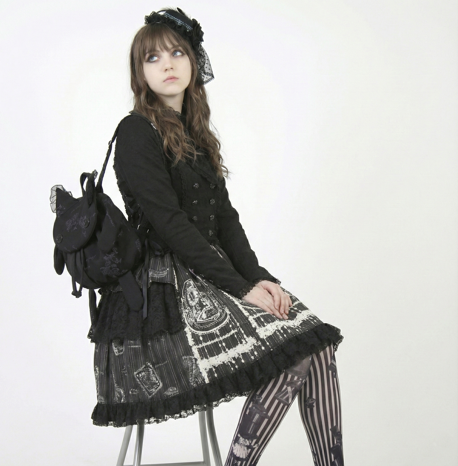 Lovely CAT Frill Backpack / BK – h.NAOTO WEBSHOP Lovely CAT Frill Backpack / BK – h.NAOTO WEBSHOP