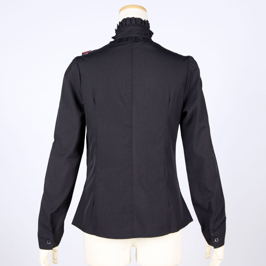 Blood Rose Ruffle Blouse(2size) / BK-RD / gothic