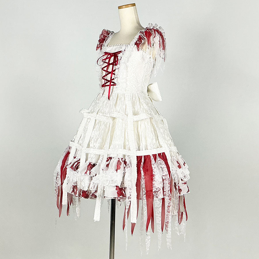 Drip Bloody Rose Bird Cage Dress (2sizes)  / LOLITA