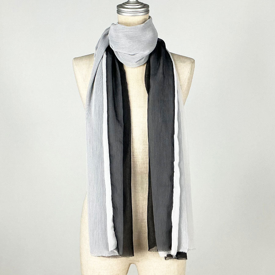 Osamu Dazai／Black & White Two-Tone Stole