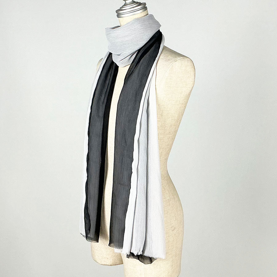 Osamu Dazai／Black & White Two-Tone Stole