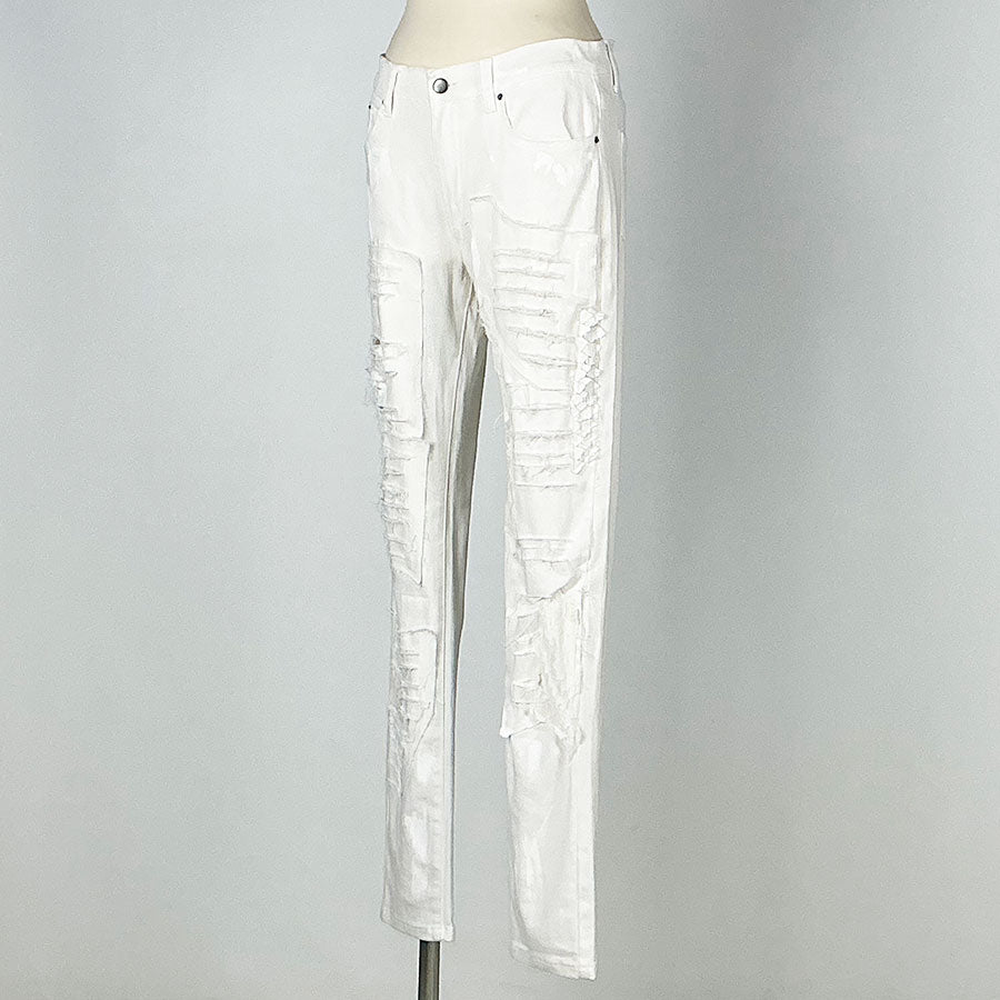 Chuuya Nakahara／Distressed White Pants (3 sizes)