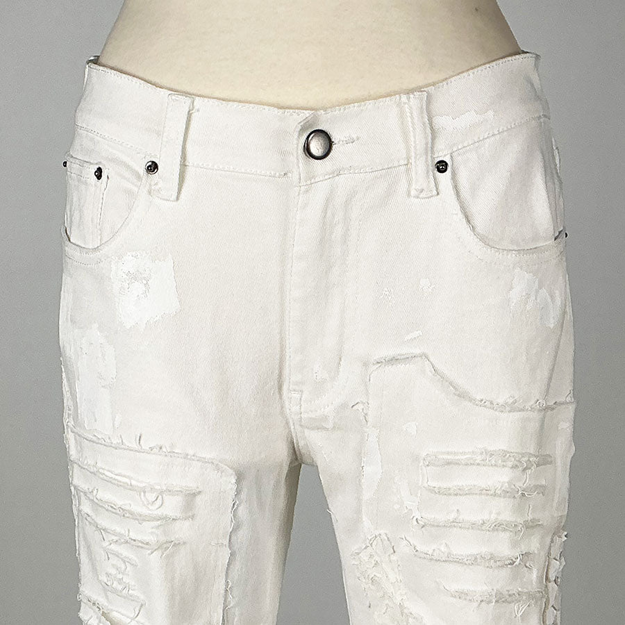 Chuuya Nakahara／Distressed White Pants (3 sizes)