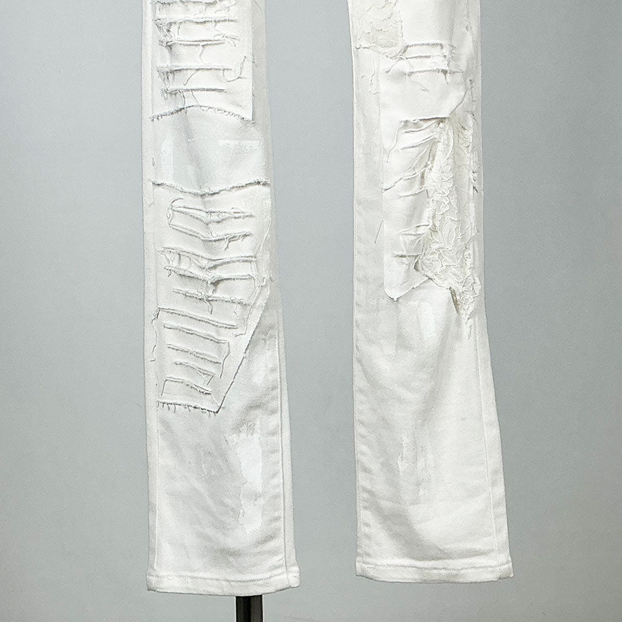 Chuuya Nakahara／Distressed White Pants (3 sizes)