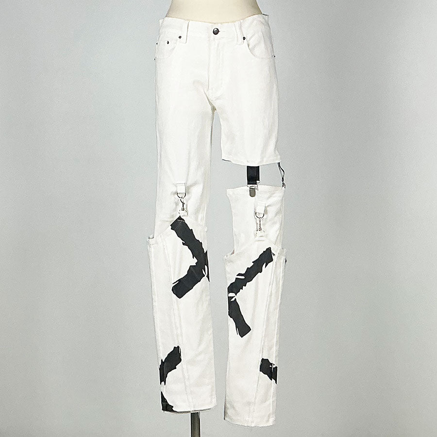 Sigma/ White Denim Pants with Leg Cover (3 sizes)