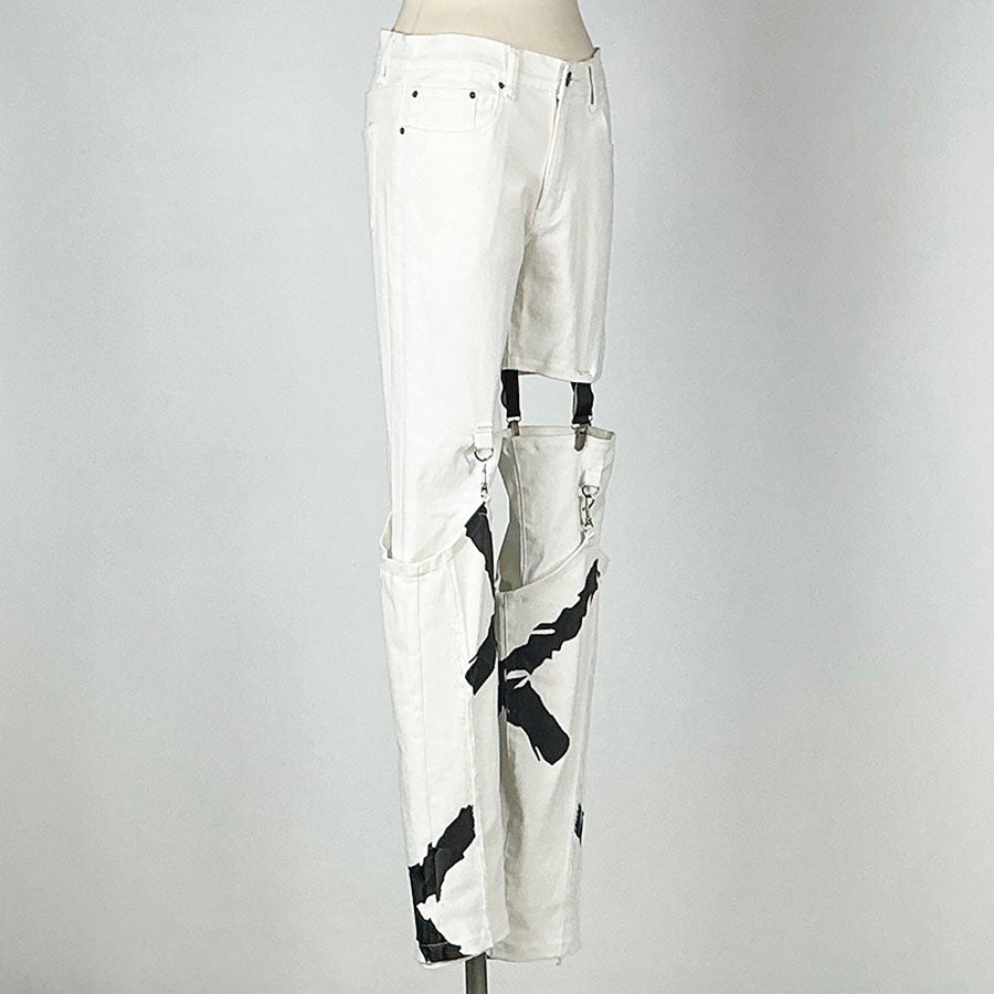 Sigma/ White Denim Pants with Leg Cover (3 sizes)