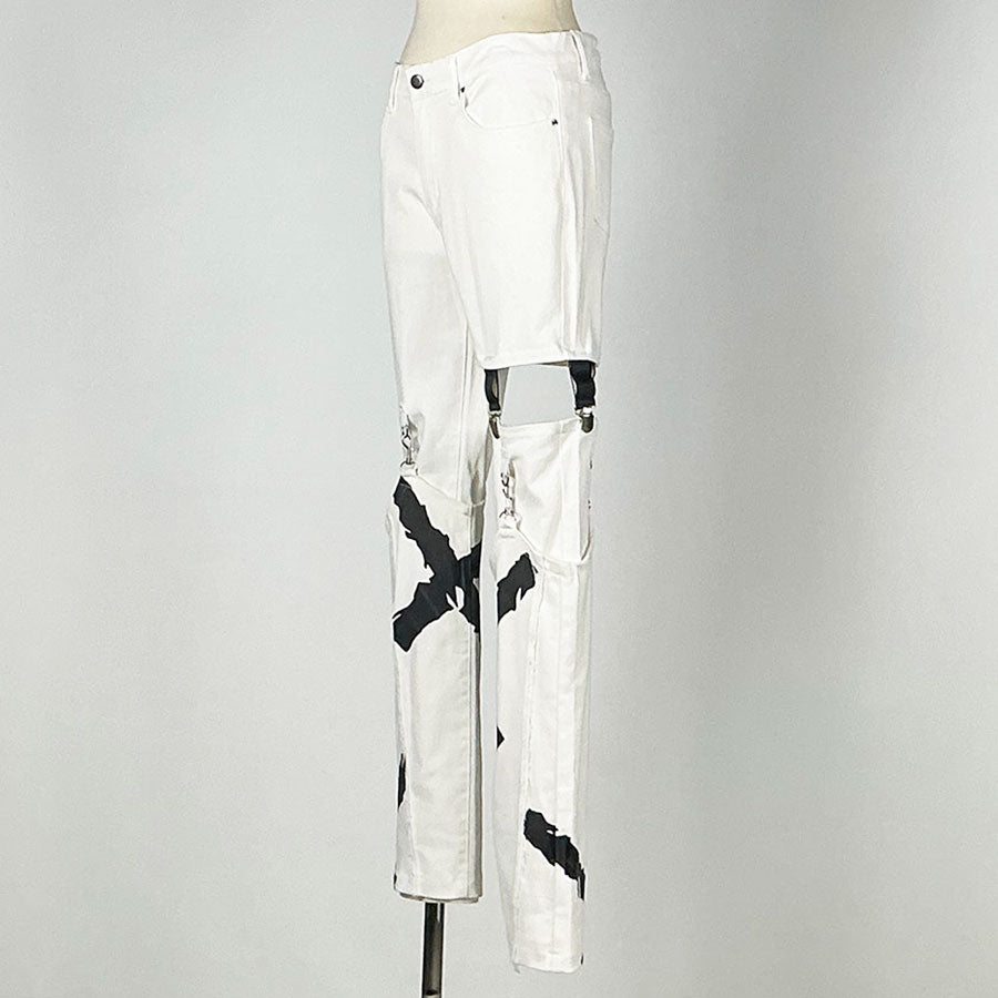 Sigma/ White Denim Pants with Leg Cover (3 sizes)
