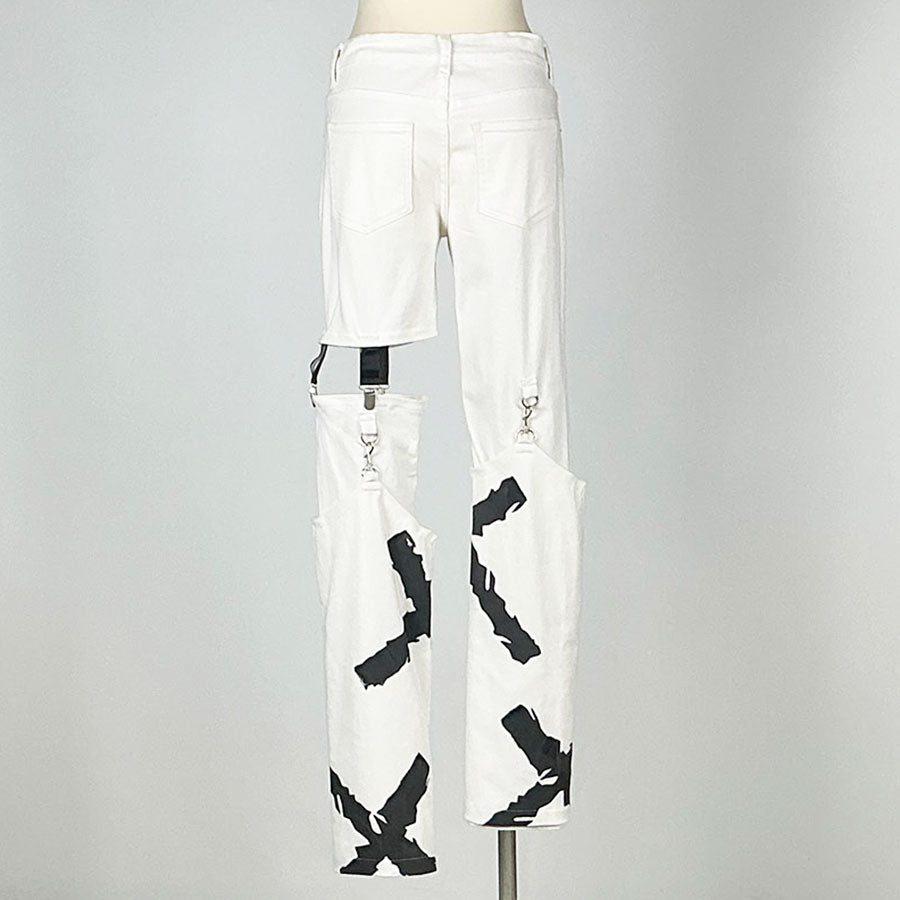 Sigma/ White Denim Pants with Leg Cover (3 sizes)