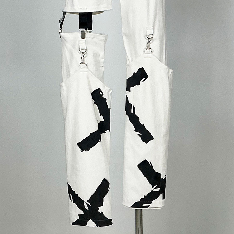 Sigma/ White Denim Pants with Leg Cover (3 sizes)