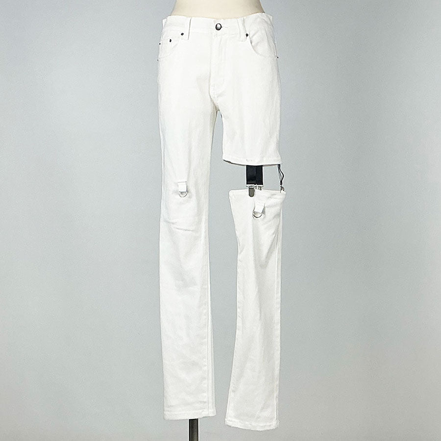 Sigma/ White Denim Pants with Leg Cover (3 sizes)