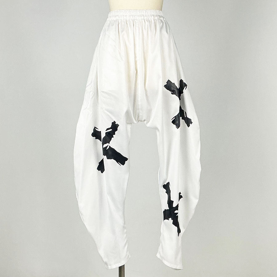 Nikolai G/ White Deconstructed Sarouel Pants