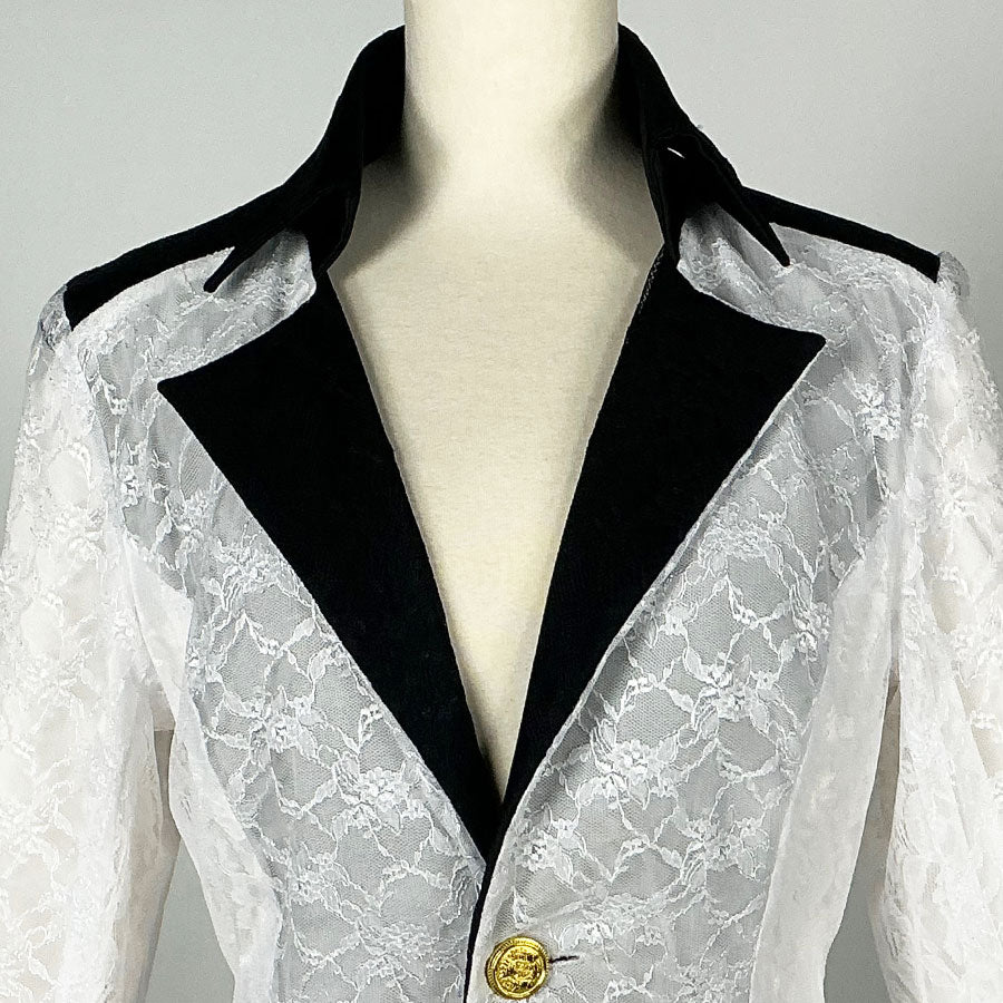 Osamu Dazai／White Luxurious Lace Long Coat