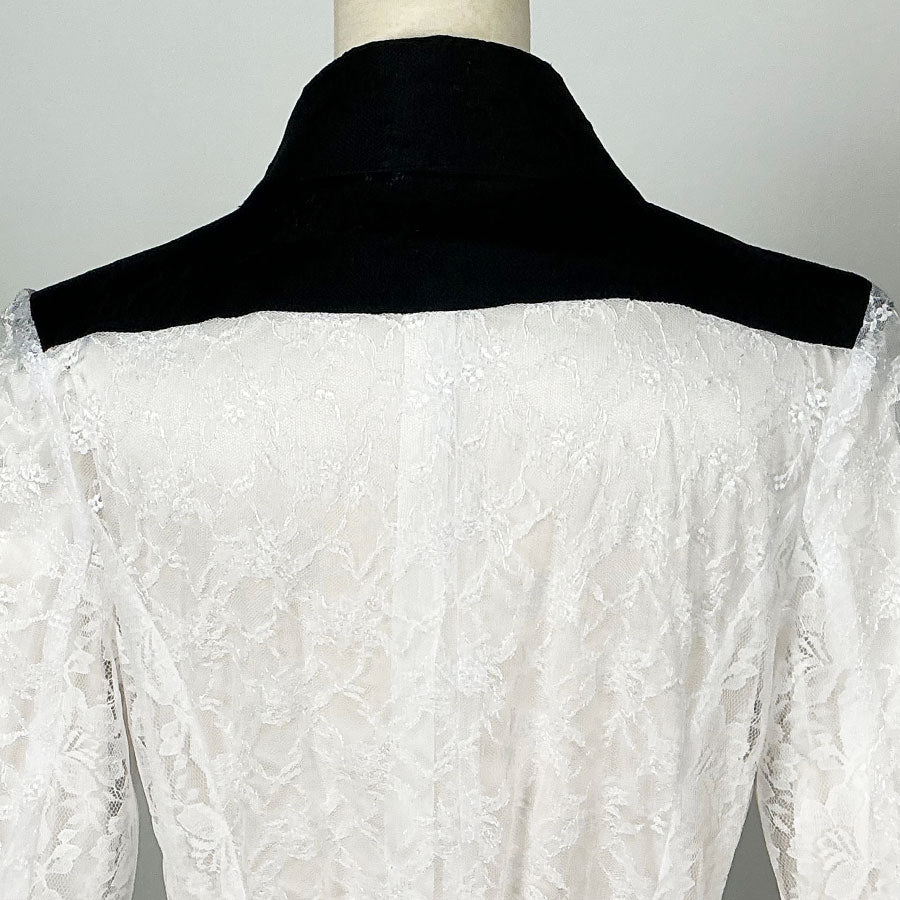 Osamu Dazai／White Luxurious Lace Long Coat