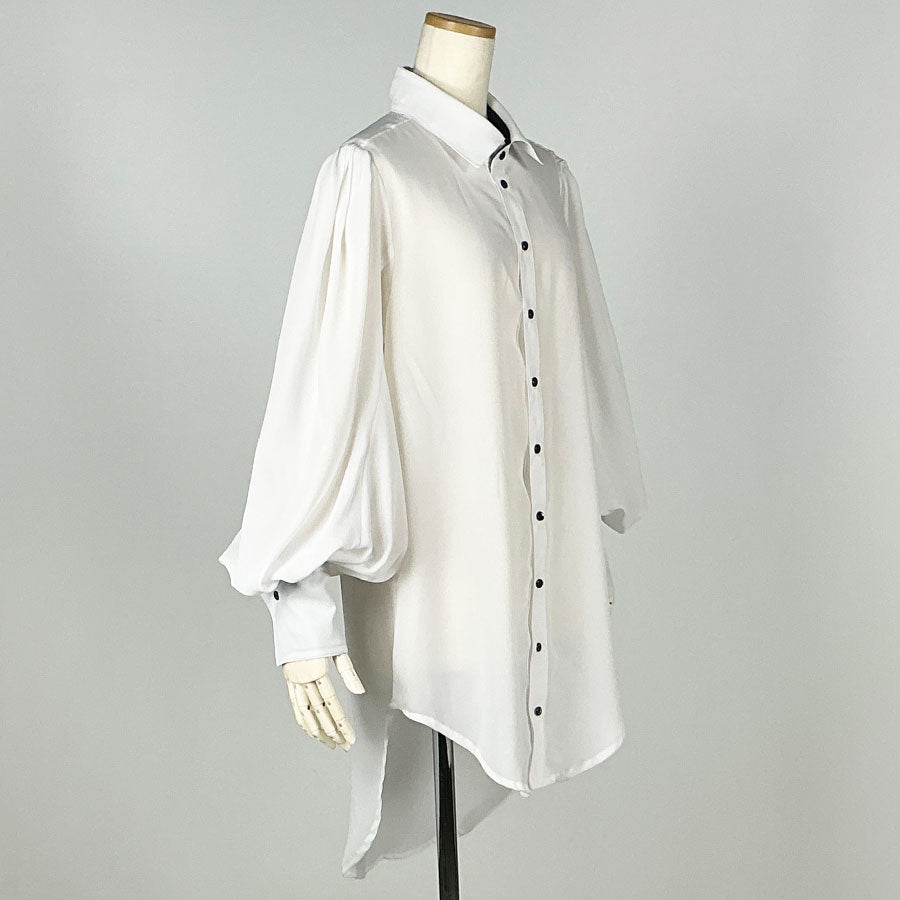 Fyodor D/ White Bishop Sleeve Blouse (2 sizes)