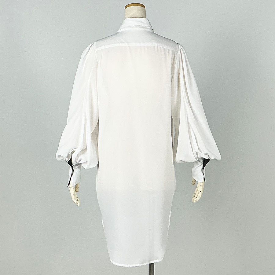 Fyodor D/ White Bishop Sleeve Blouse (2 sizes)