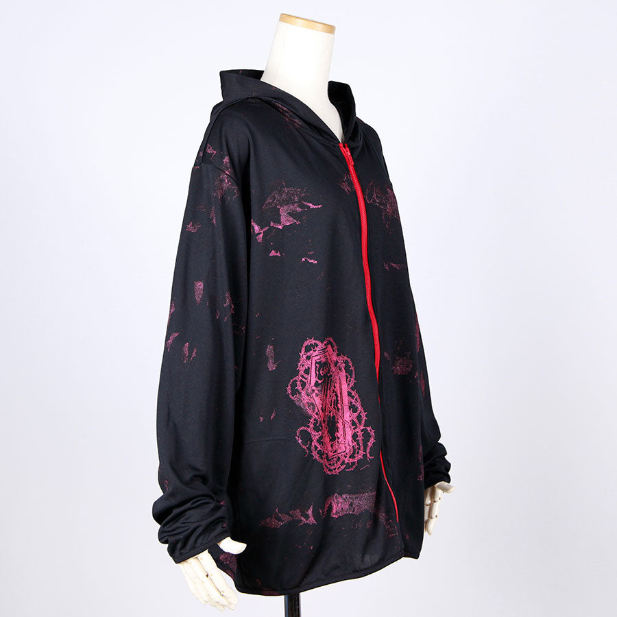 Coffin Graphic Zip Hoodie