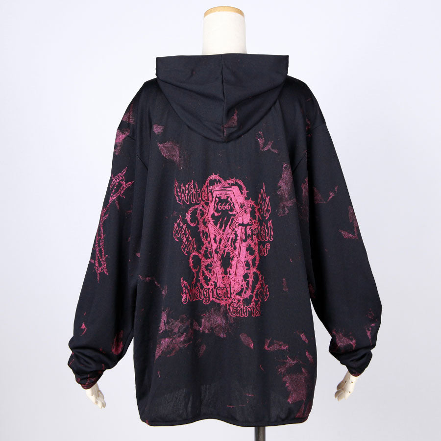 Coffin Graphic Zip Hoodie