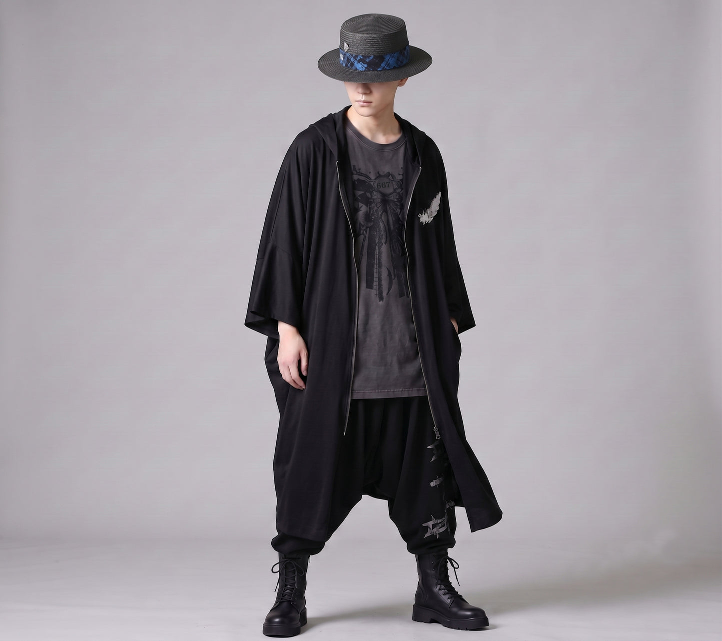 Oversized Angel＆Devil Wing Hoodie