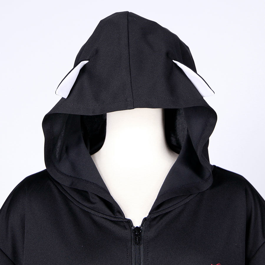 Cat Ear Hooded Parka with Paw Prints (2サイズ)