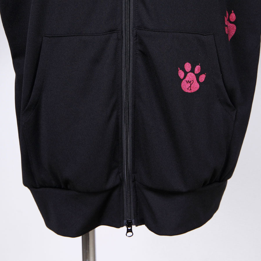 Cat Ear Hooded Parka with Paw Prints (2サイズ)